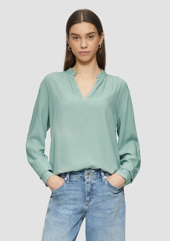QS Blouse in Groen: voorkant