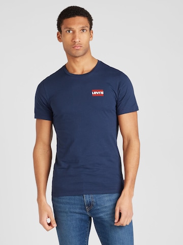 LEVI'S ® Shirt '2Pk Crewneck Graphic' in Blauw: voorkant