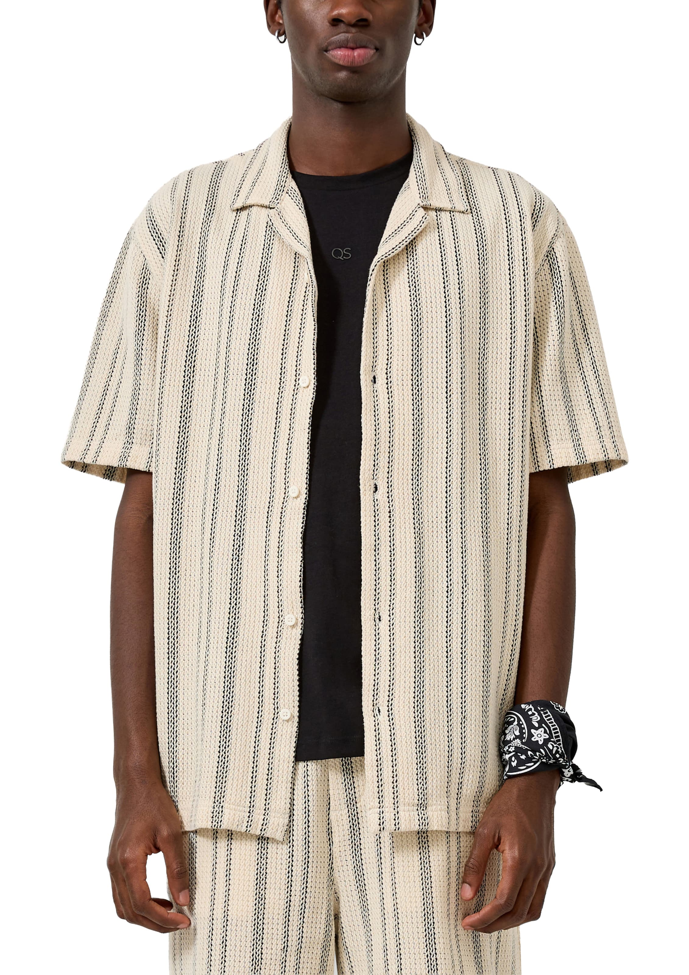 Coupe regular Chemise QS en beige