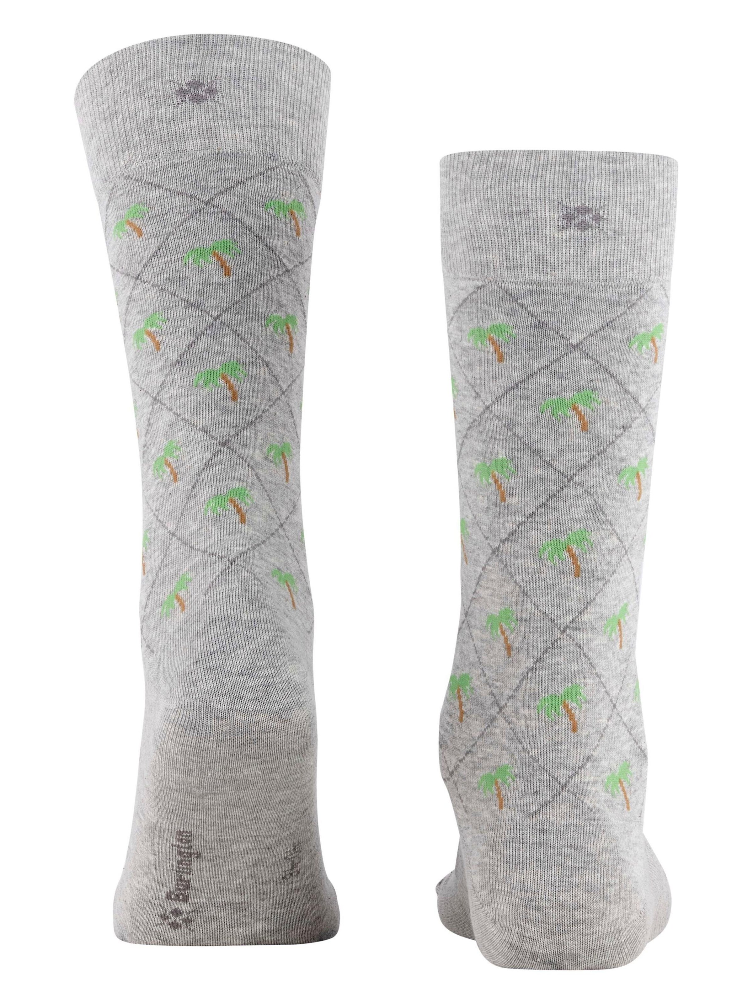 BURLINGTON Socks 'Palm Tree' in Grey