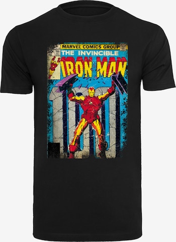 F4NT4STIC Shirt 'Marvel Iron Man Cover' in Black: front