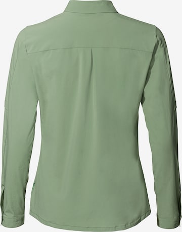 VAUDE Athletic Button Up Shirt 'Farley' in Green