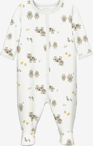 NAME IT - Pijama 'Farm Animals' em branco: frente