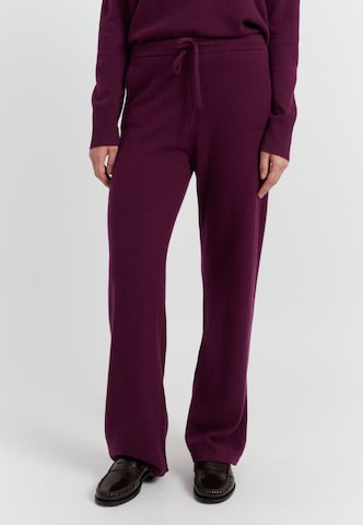 Chinti & Parker Zvonové kalhoty Kalhoty 'Pure Cashmere' – červená: přední strana