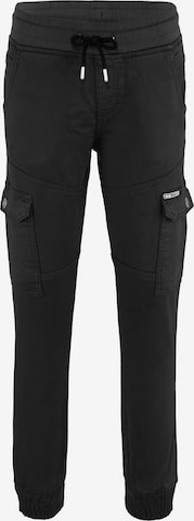 BLUE EFFECT Tapered Pants in Black: front