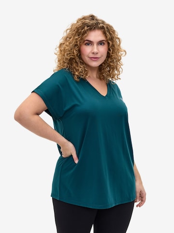 Active by Zizzi - Camiseta funcional 'ABASIC' en verde: frente