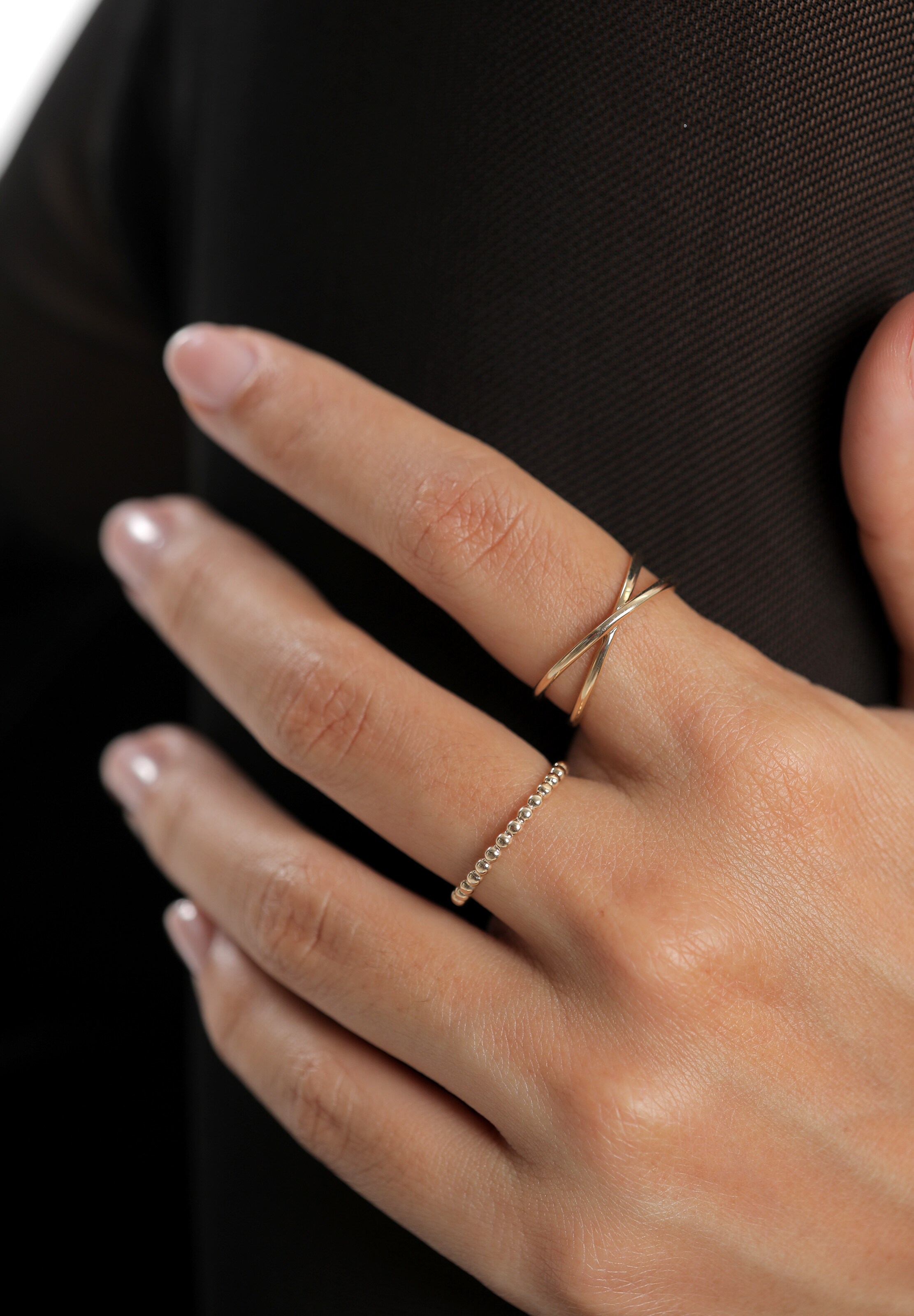 Bague ELLI PREMIUM en or : devant