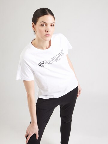 Tricou funcțional 'Noni 2.0' de la Hummel pe alb: față