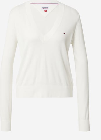 Pull-over Tommy Jeans en blanc : devant