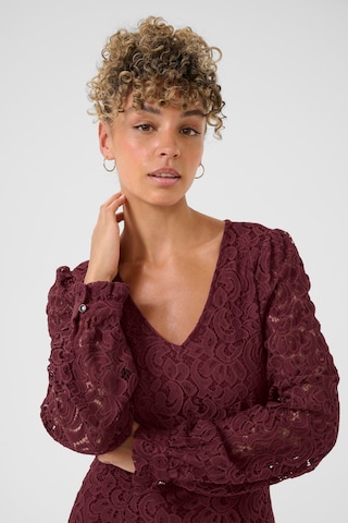 Cream Dress 'CRThit Ebana' in Red