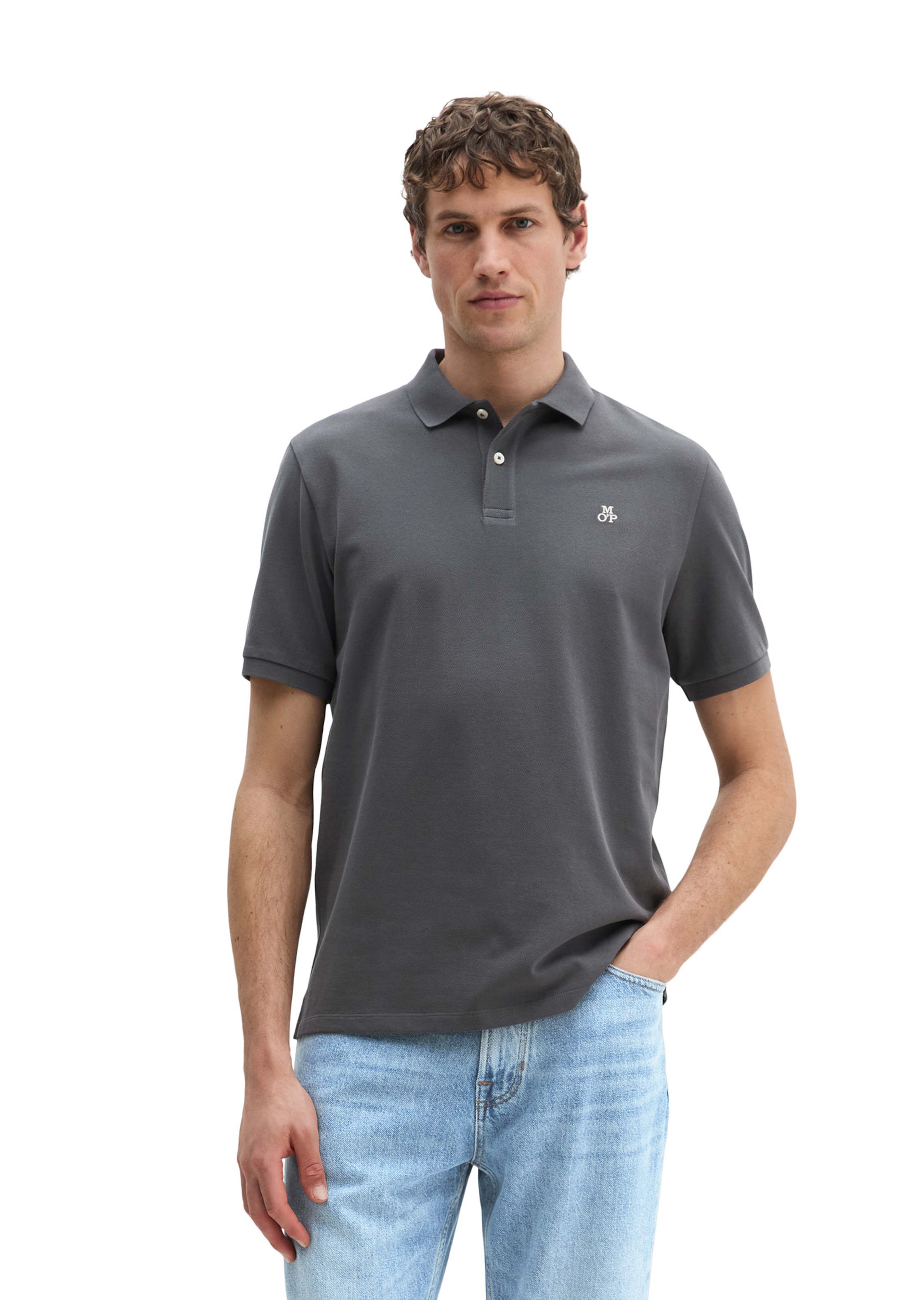 Marc O'Polo Shirt in Grey: front