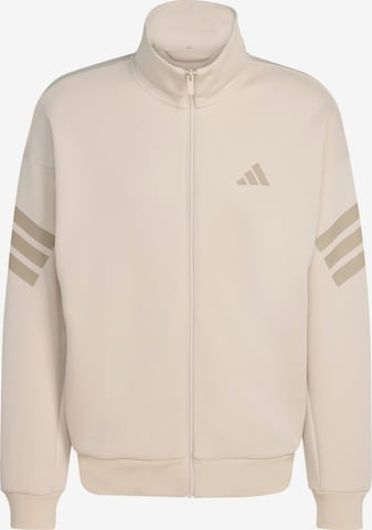 Veste de survêtement ADIDAS SPORTSWEAR en beige : devant