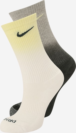 Nike Sportswear Chaussettes 'Everyday Plus' en crème / jaune / vert, Vue avec produit