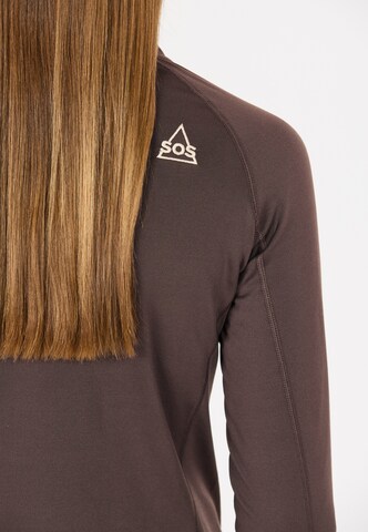 SOS Functioneel shirt 'Stratos' in Bruin