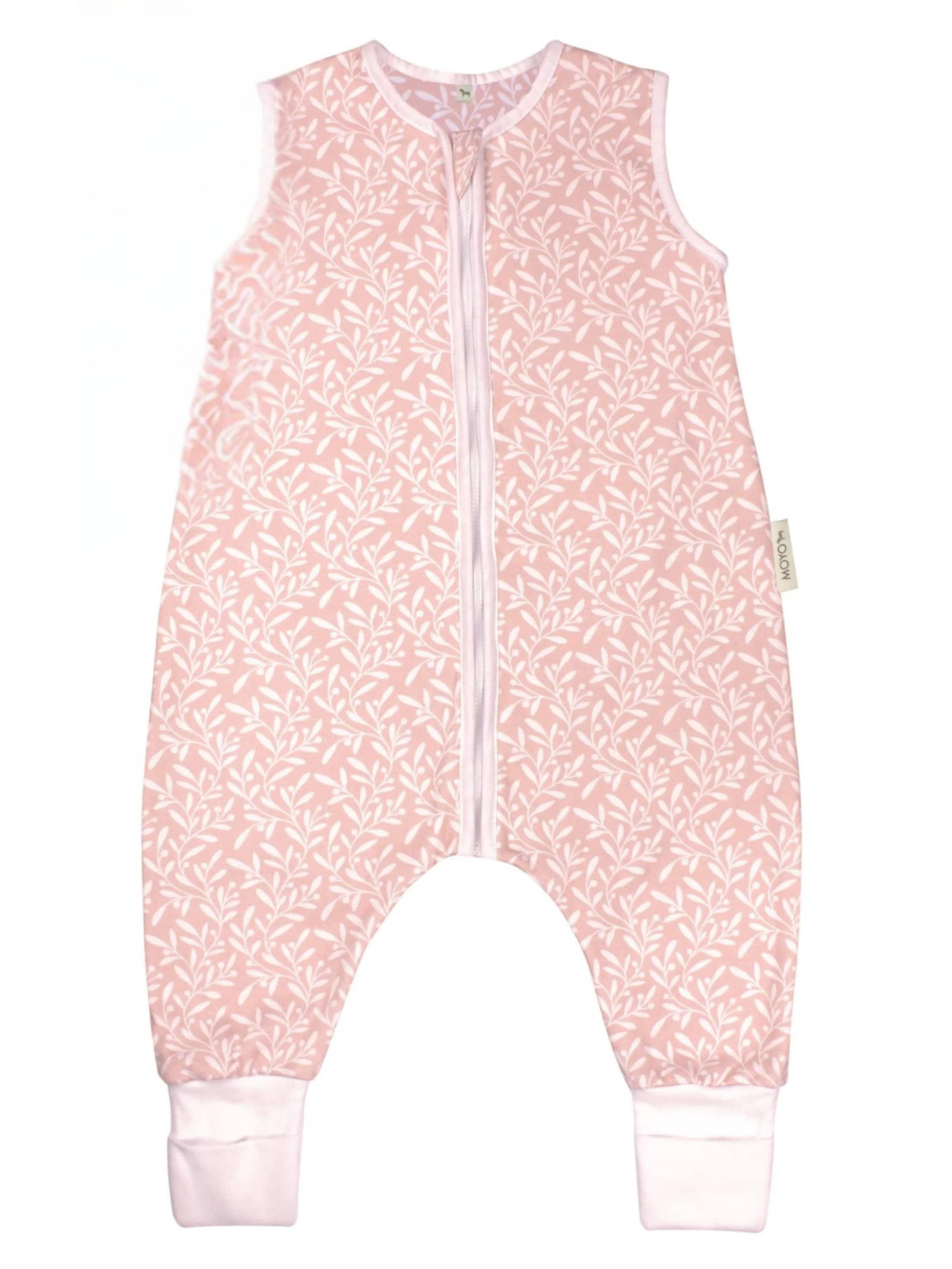 Räuberella Sleeping Bag 'Sommer-Schlafsack mit Füßen Blütenranke Rosé' in Pink: front