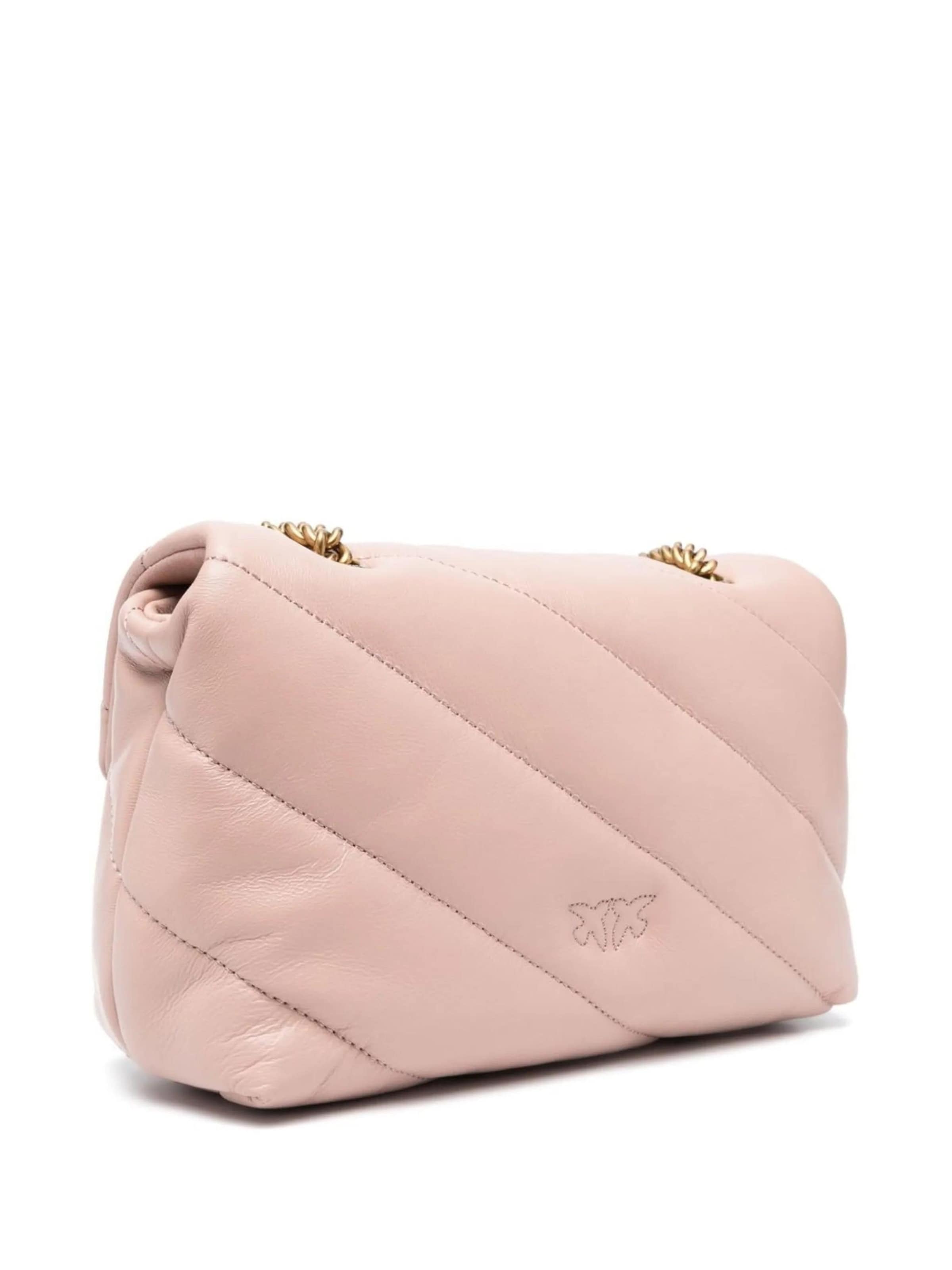 PINKO Schoudertas 'Pinko Sac Rabat Love Puff Baby Cl Sheep Nappa Rose' in Roze
