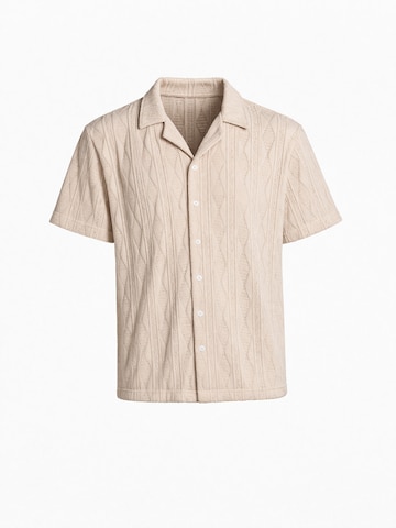 Gianni Kavanagh Regular fit Button Up Shirt 'Diamond' in Beige