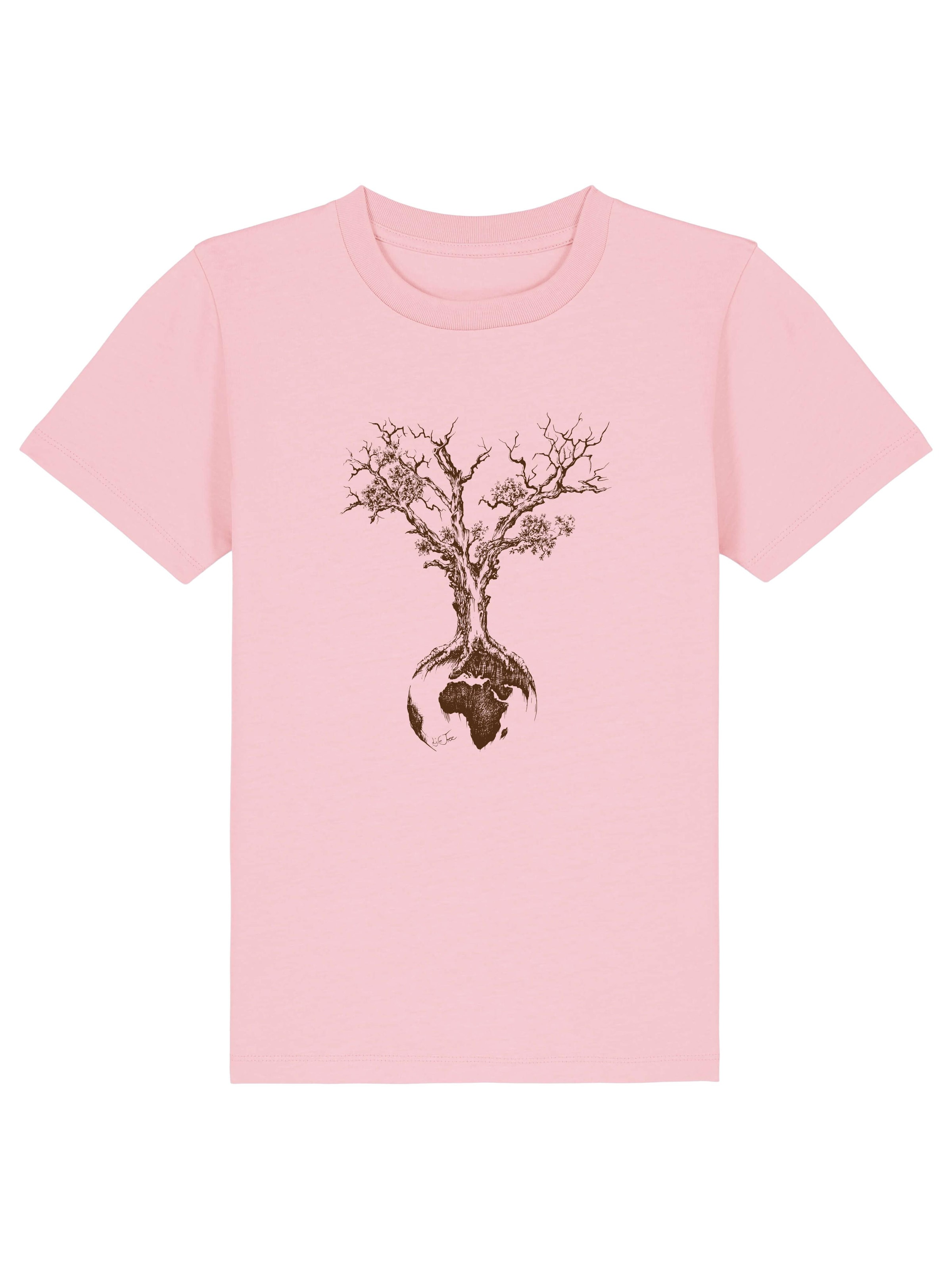 Life-Tree Shirt 'Weltenbaum' in Pink: front