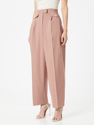 TOPSHOP Regular Pressveckad byxa i rosa: framsida