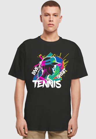 Merchcode Shirt 'Tennis Love, Sweat' in Black: front
