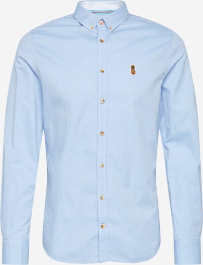 COLOURS & SONS Shirt 'JOHN' in Light blue / Caramel / Green, Item view