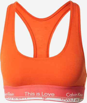 Calvin Klein Underwear Bralette Bra in Orange: front