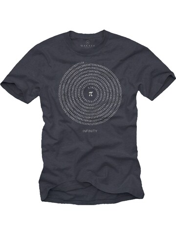 MAKAYA Shirt 'Pi Infinety' in Grey: front