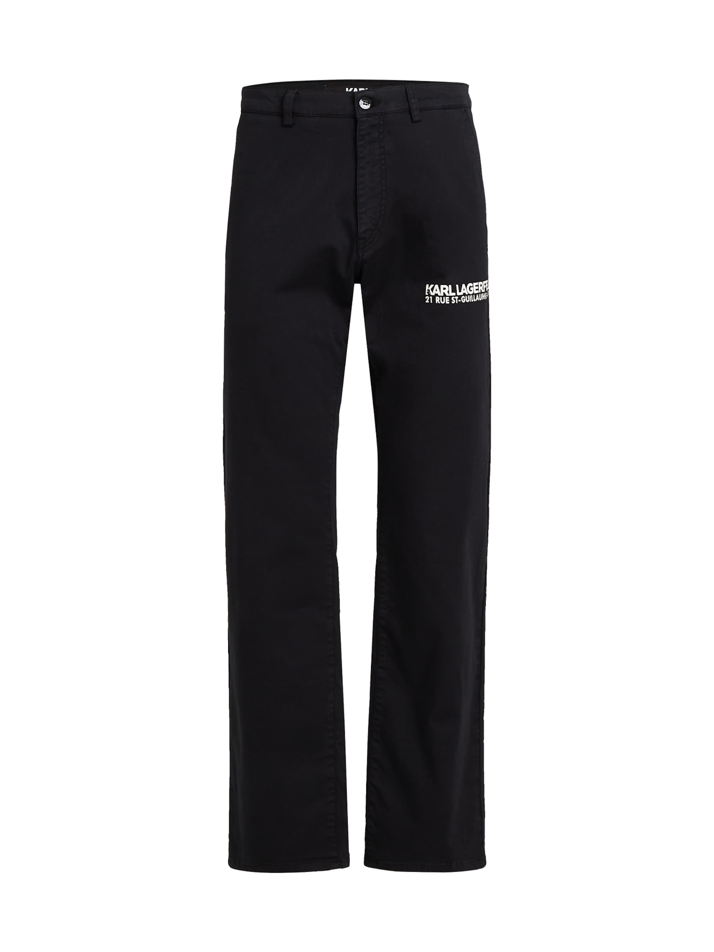 Karl Lagerfeld Regular Панталон Chino 'Rue St-Guillaume' в черно: отпред