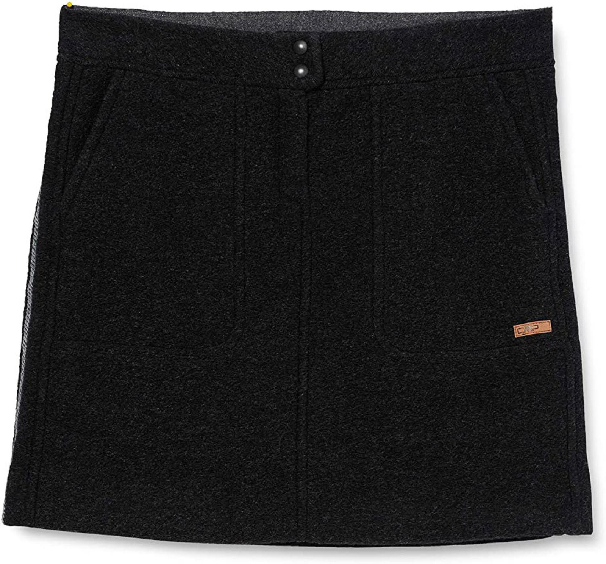 CMP Athletic Skorts ' Lana Wooltech ' in Black: front