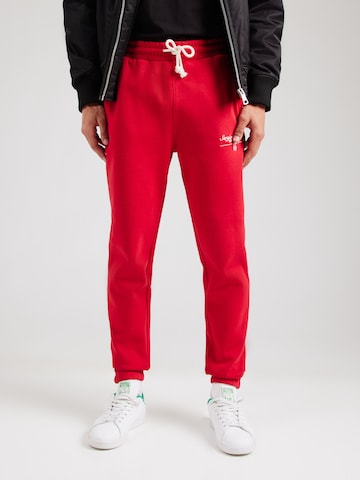 Sergio Tacchini Tapered Παντελόνι 'ORESTE' σε κόκκινο: μπροστά