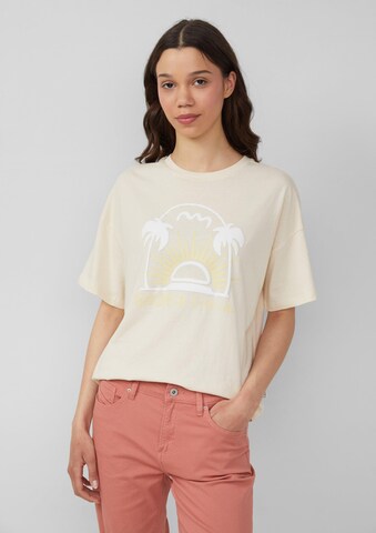 T-shirt QS en beige : devant