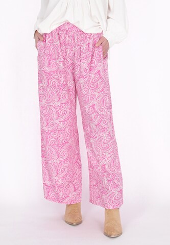 usha FESTIVAL Wide leg Broek in Roze: voorkant