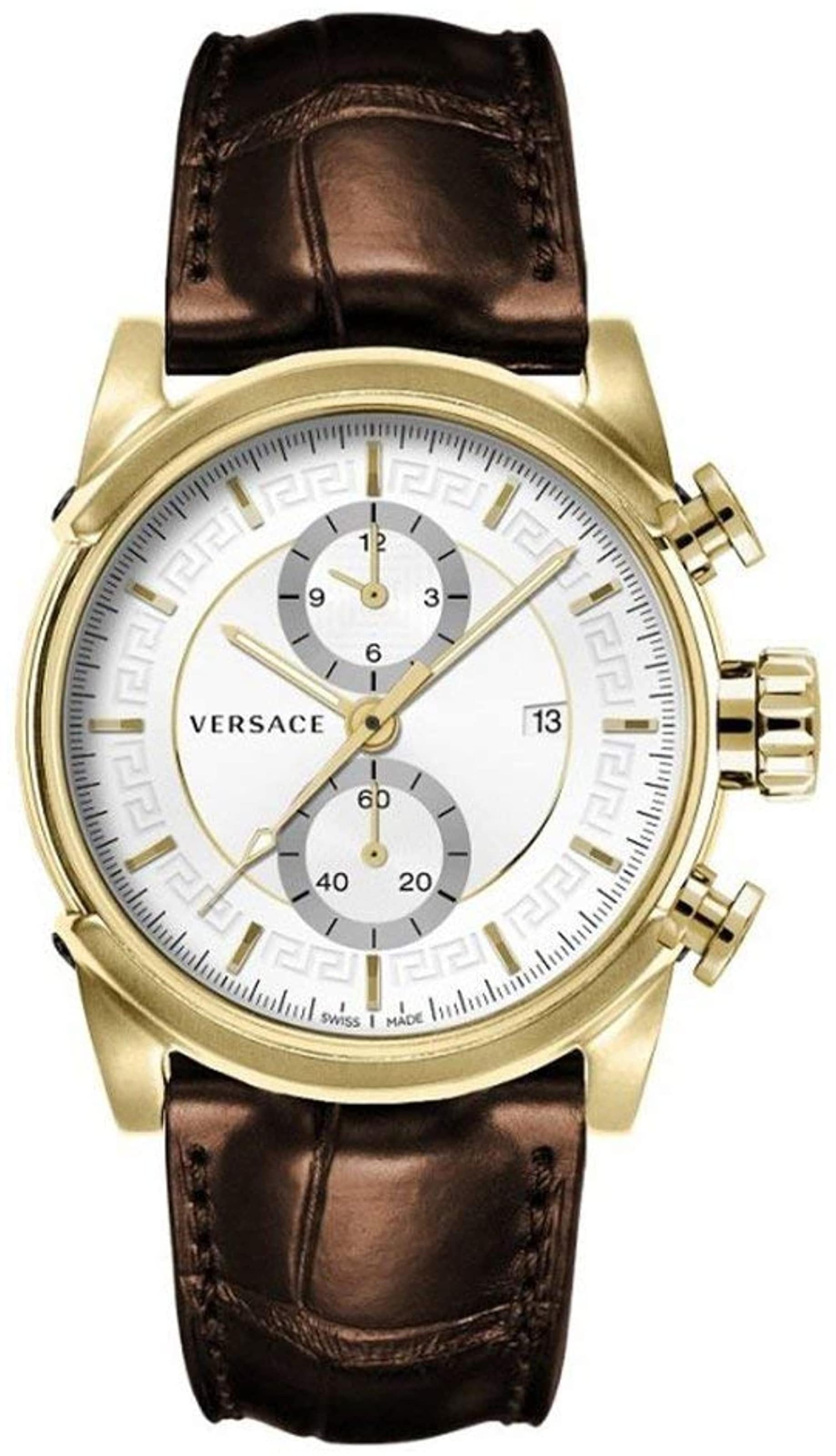 VERSACE Analog Watch 'VEV4003 19' in Brown: front