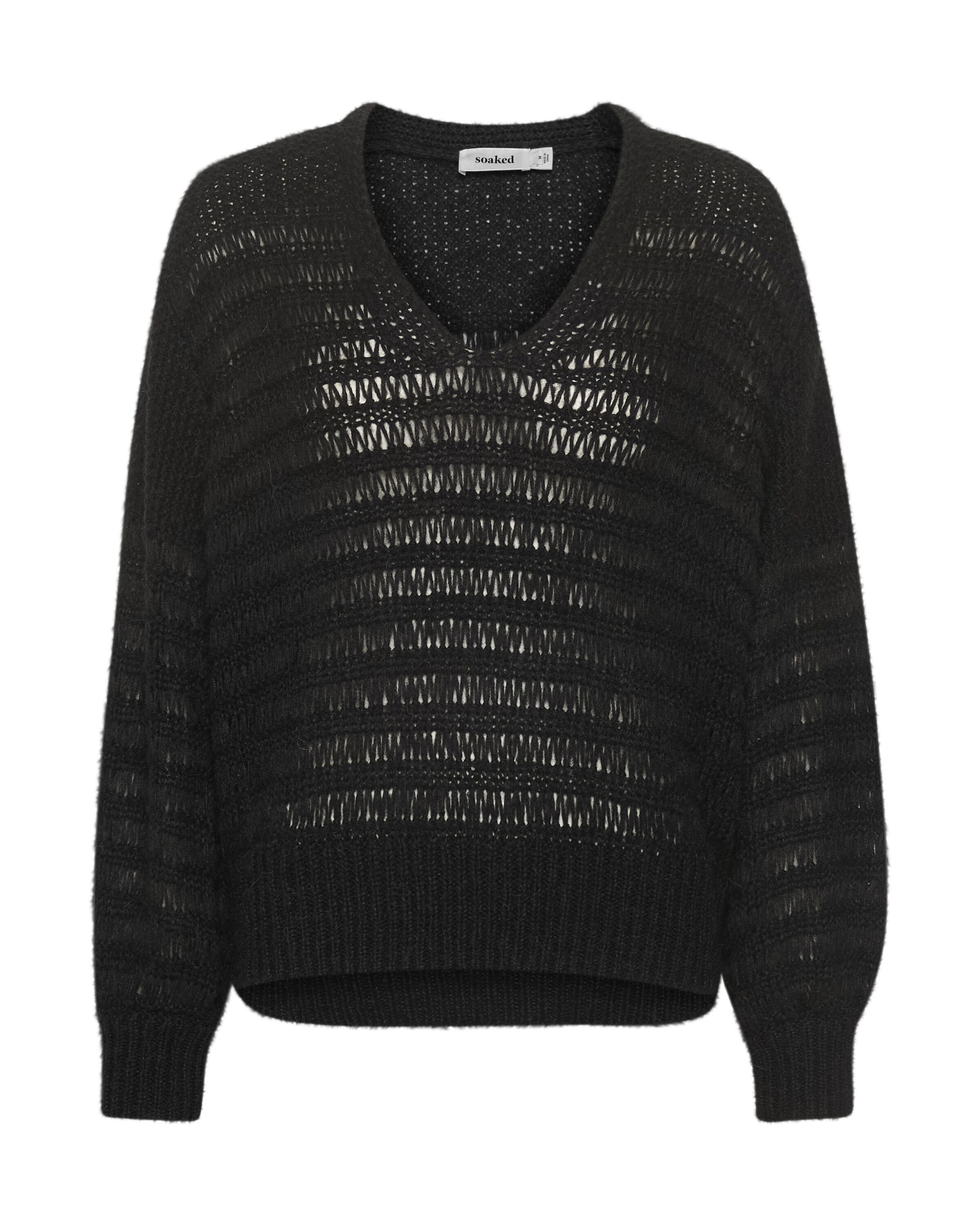 SOAKED IN LUXURY Pullover in Schwarz: Vorderseite