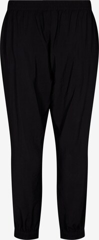 Zizzi Tapered Broek 'LARU' in Zwart