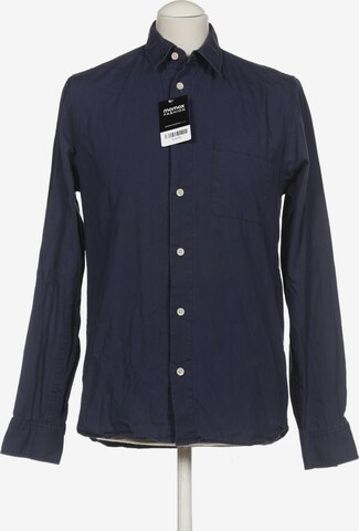 WOOD WOOD Button Up Shirt in S in Blue: front
