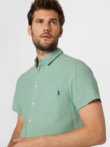 BLEND Regular fit Button Up Shirt in Green