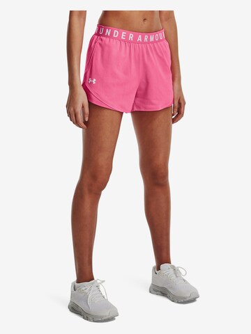 UNDER ARMOUR Обычный Спортивные штаны 'Play Up' в Ярко-розовый: спереди