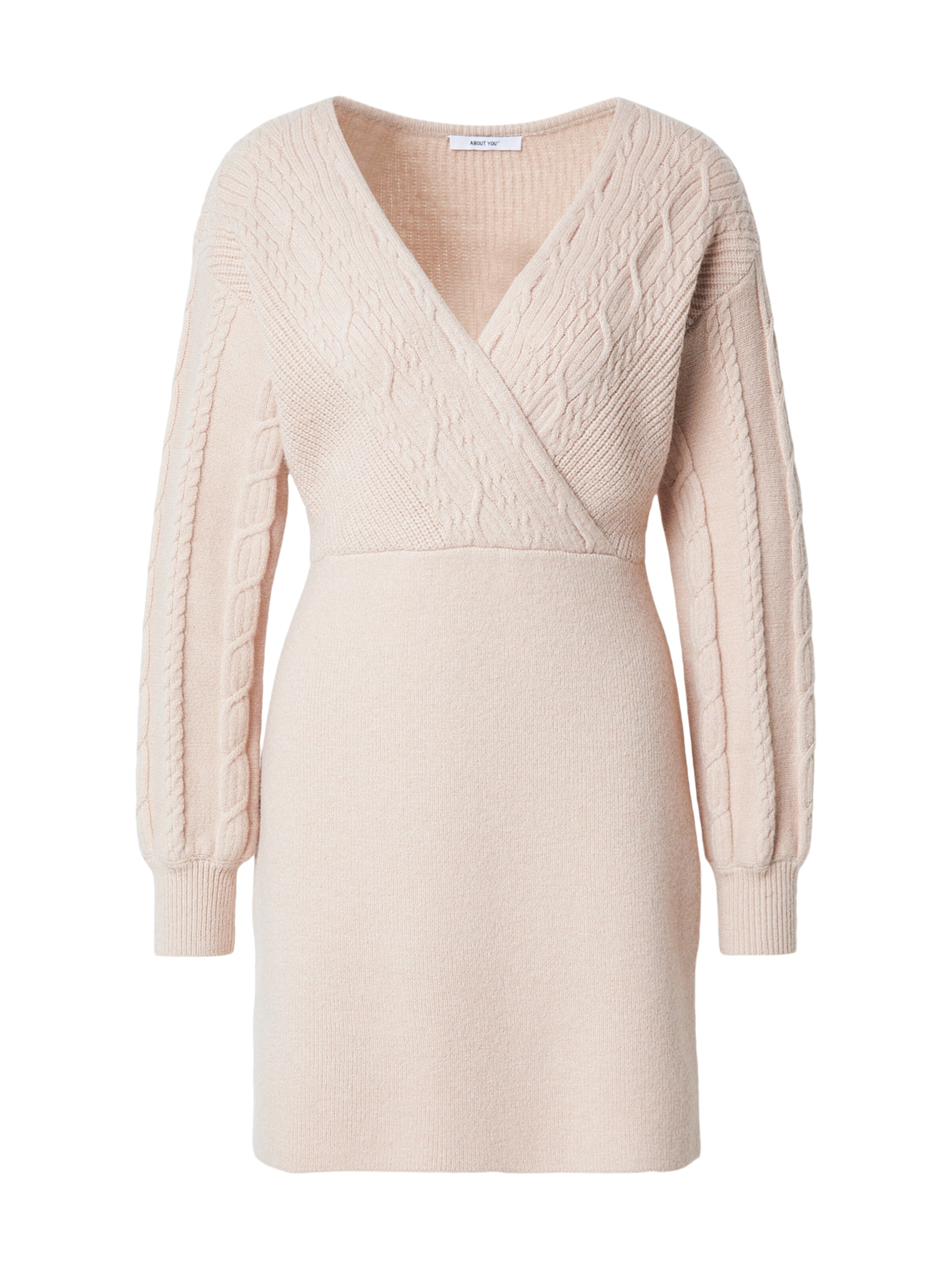 ABOUT YOU Sukienka z dzianiny 'Camilla' w kolorze beżowy: przód