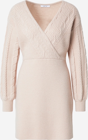 ABOUT YOU Sukienka z dzianiny 'Camilla' w kolorze beżowy: przód