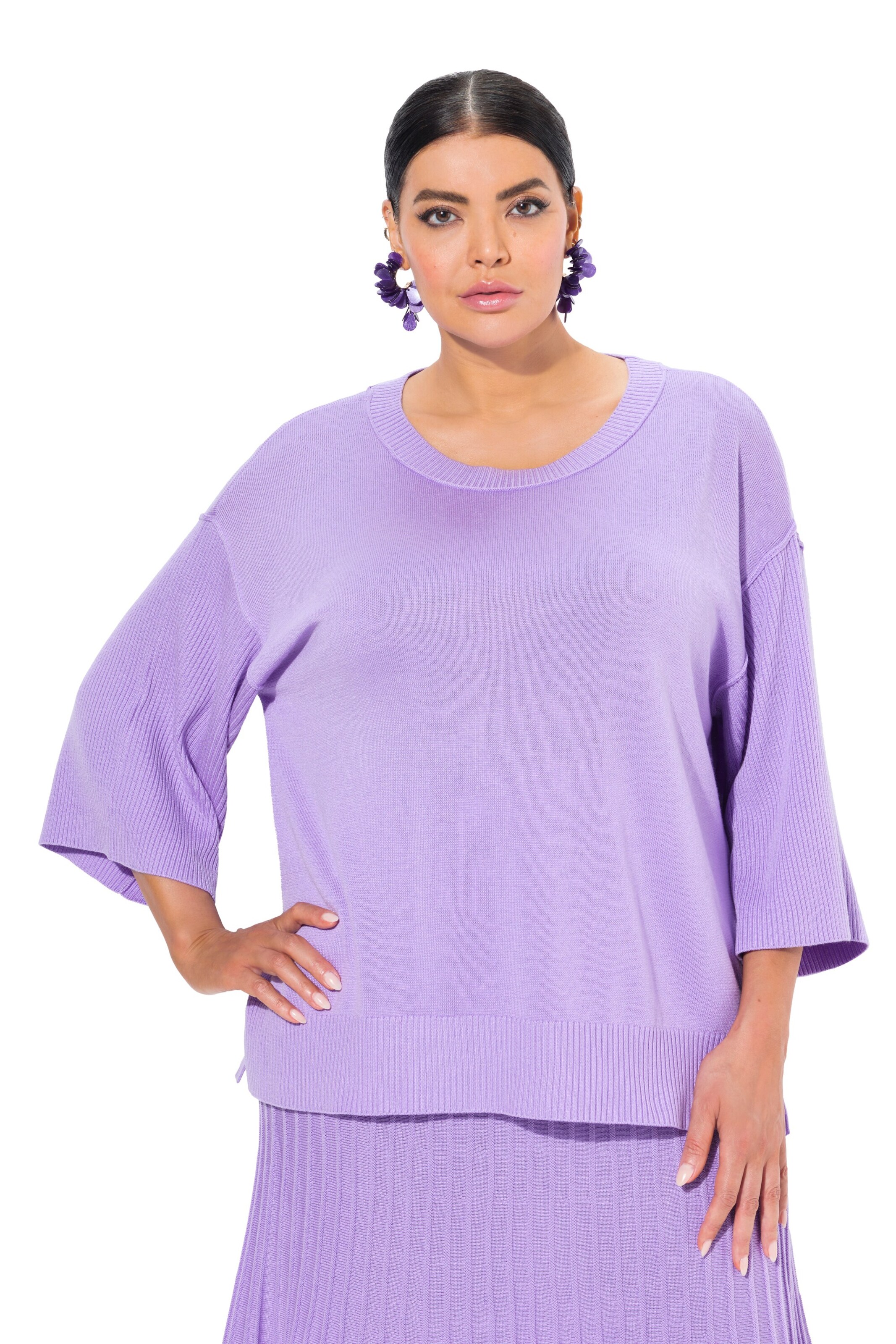 Ulla Popken Pullover in Lila: Vorderseite
