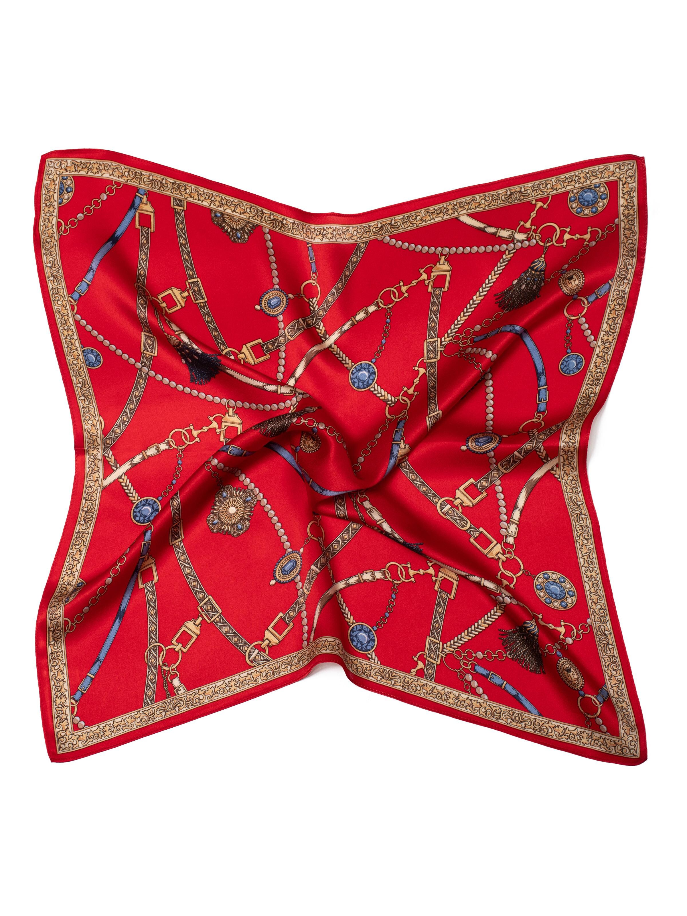 MayTree Scarf 'Modern Life' in Red: front