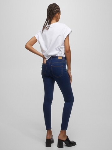 Pull&Bear Skinny Džíny – modrá