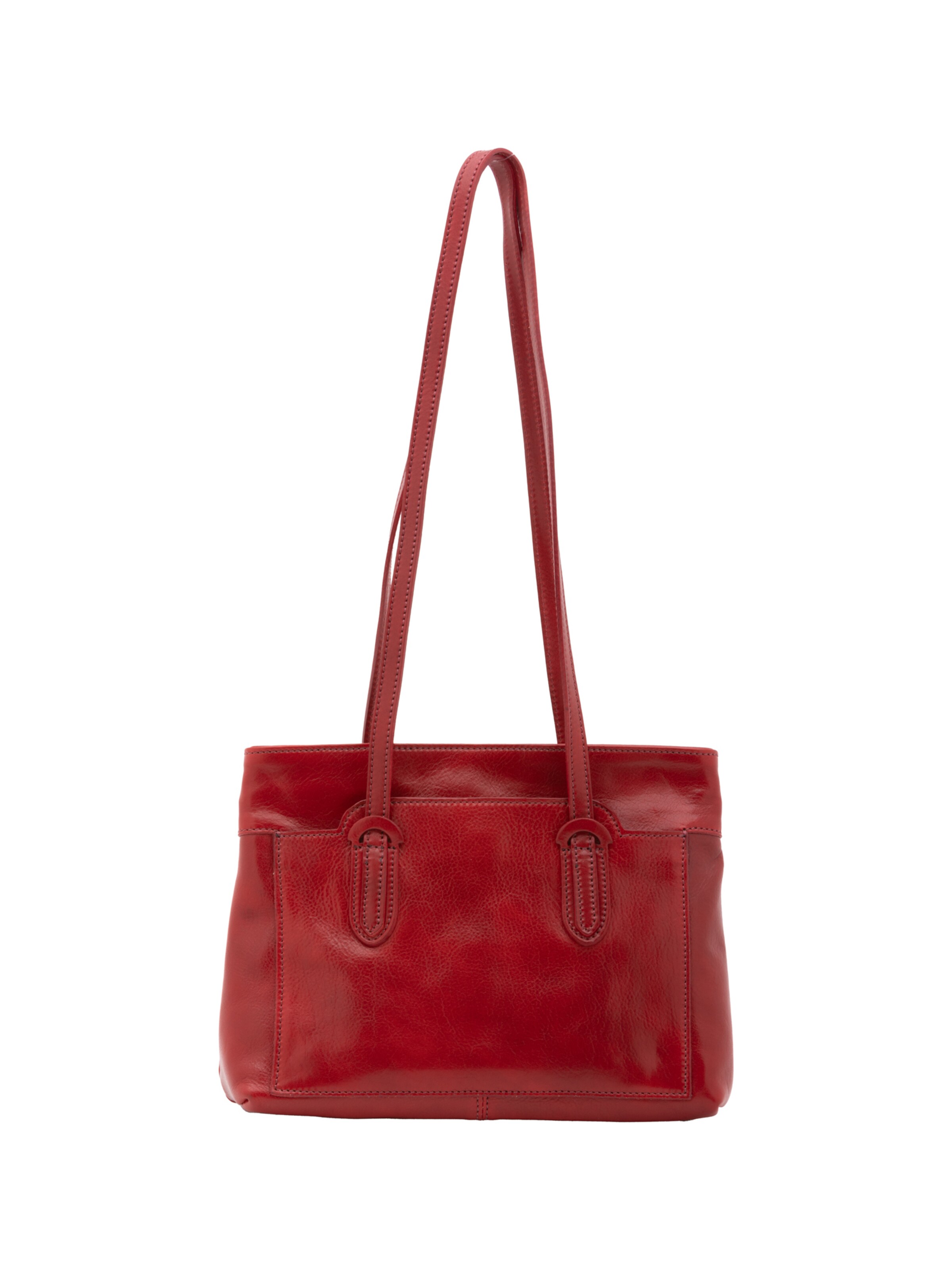 Borsa a spalla 'Borsa a Spalla Donna Vera Pelle Vacchetta - Chiusura Zip' di I Fratelli in rosso