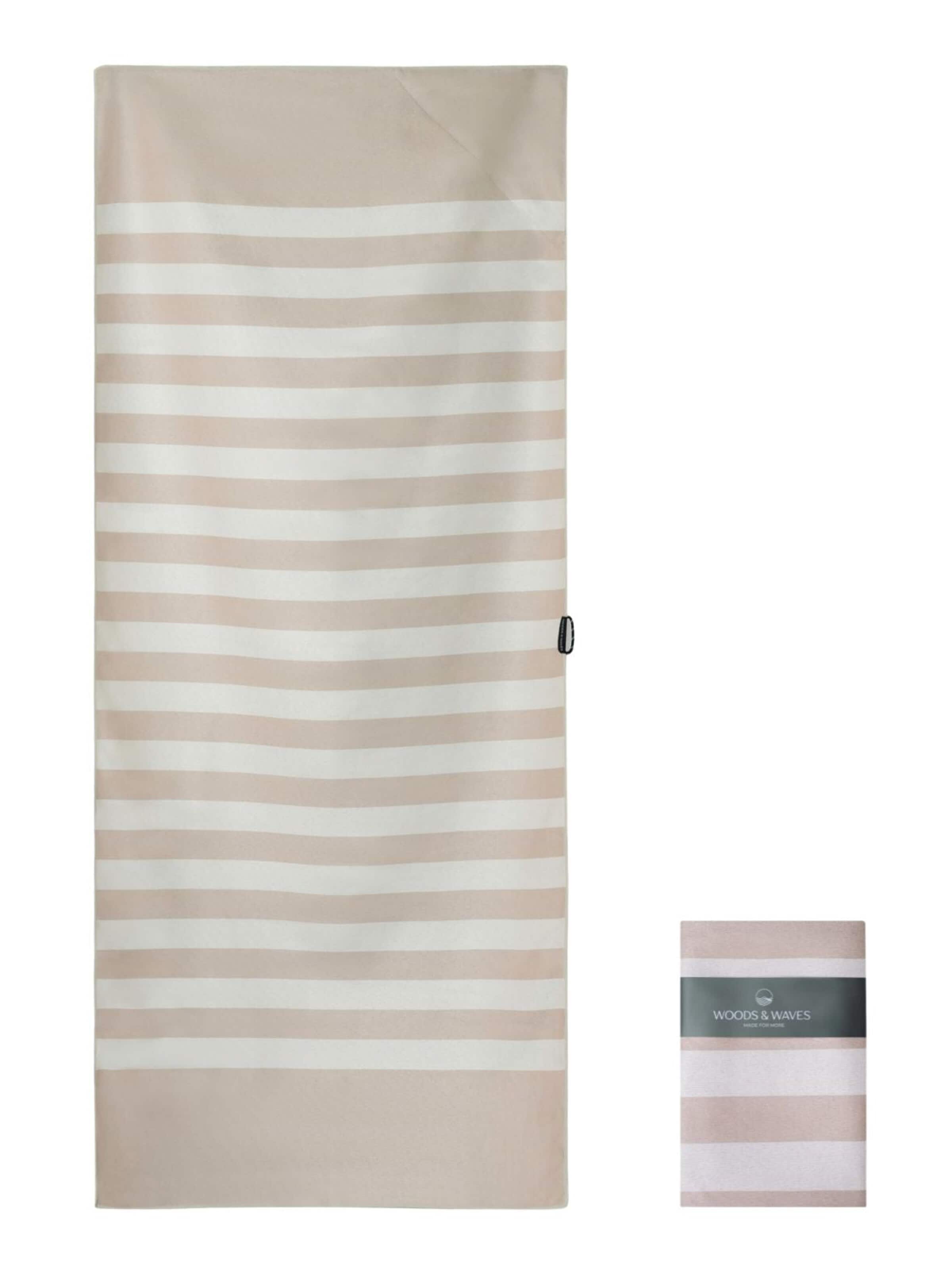 woodsandwaves Beach Towel 'Morning Sand' in Beige: front