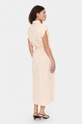 SAINT TROPEZ Blousejurk in Beige