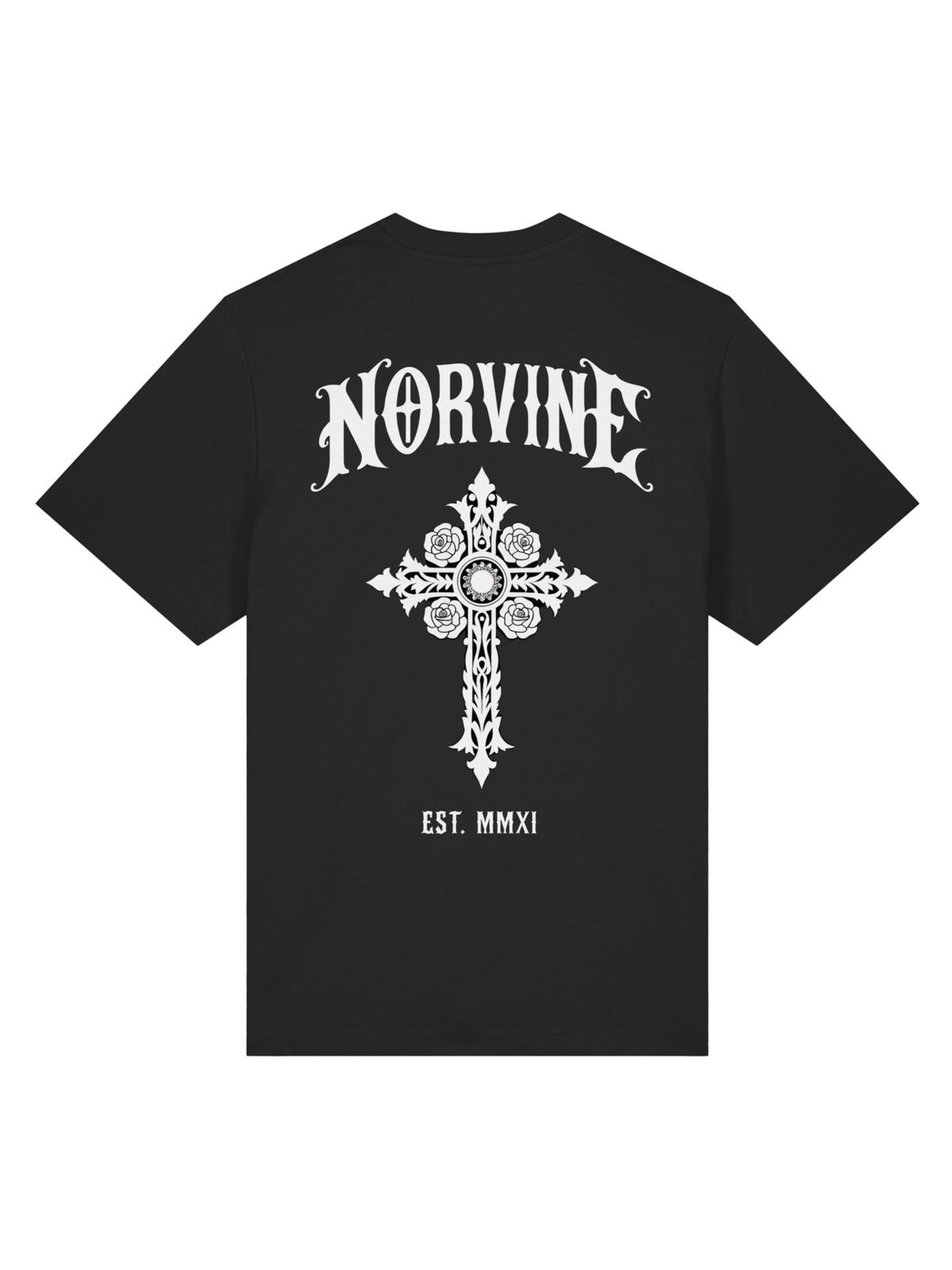 NorvineMajica 'Norvine Legacy Cross Organic Cotton T-Shirt' - crna boja
