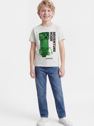 Lindex T-shirt 'Minecraft' i vit: framsida
