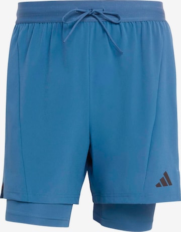 mėlyna ADIDAS PERFORMANCE Standartinis Sportinės kelnės 'D4T': priekis