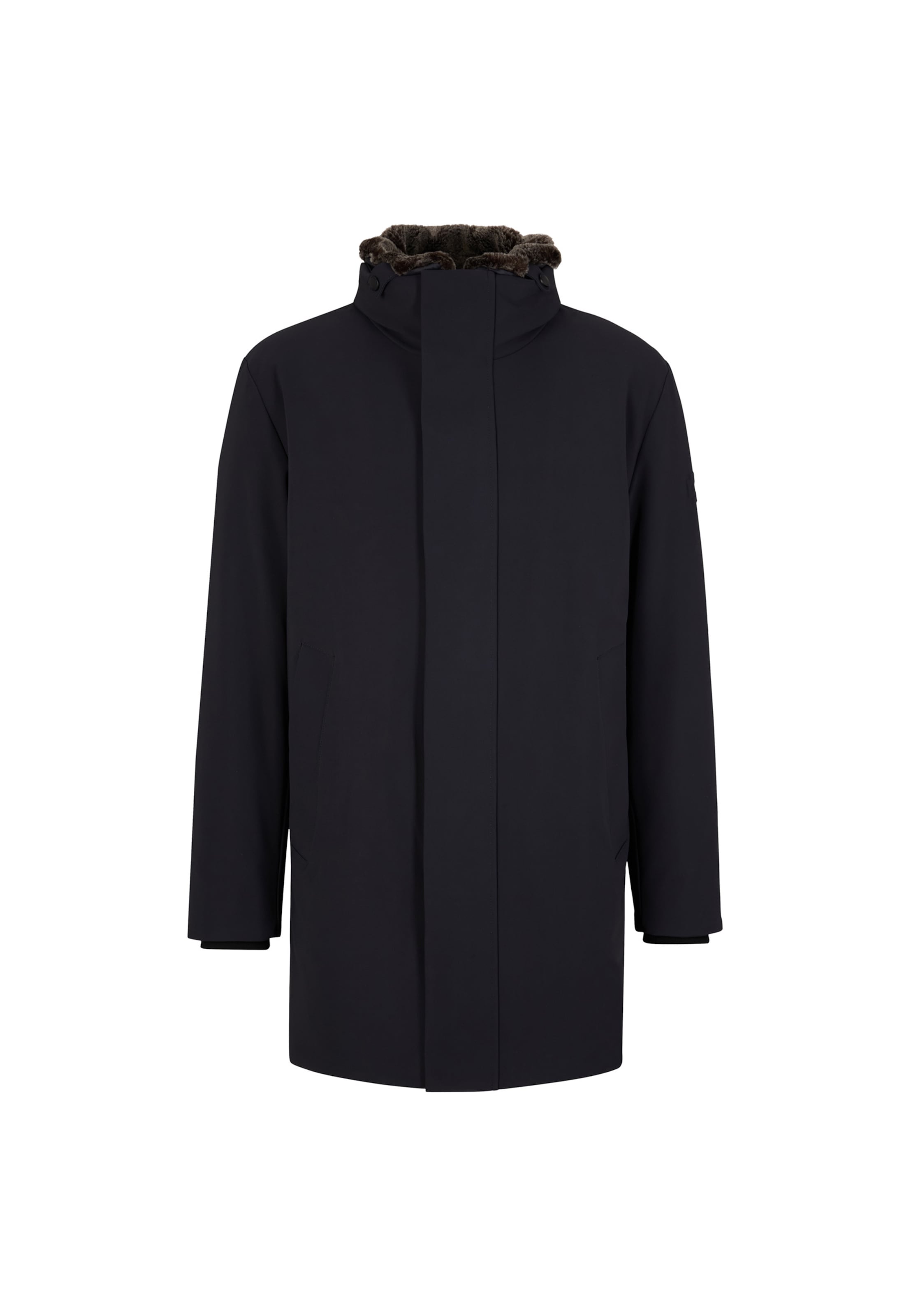 STRELLSON Tussenparka 'Flex Overjacket' in Blauw: voorkant